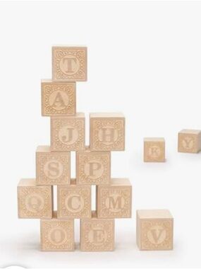 Uncle Goose Upper Case Wood Blocks - 69 pieces